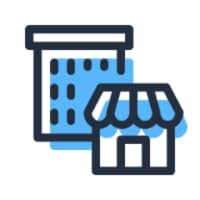 图标：飞机从送货卡车上方飞过的简笔画