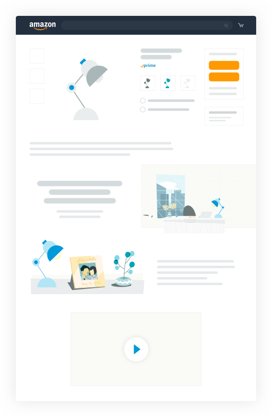 Mockup of a store page from Amazon Seller Central 